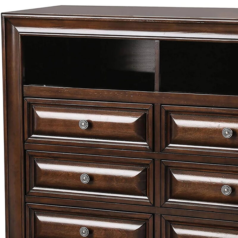 Furniture of America Damien 6-Drawer Media Chest, Brown Cherry - Image 5