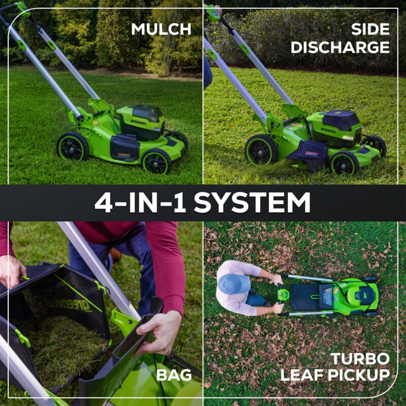 Greenworks 60V 21" Self Propelled Lawn Mower with (1) 8.0 Ah Battery & Rapid Charger 2546402 - Image 4