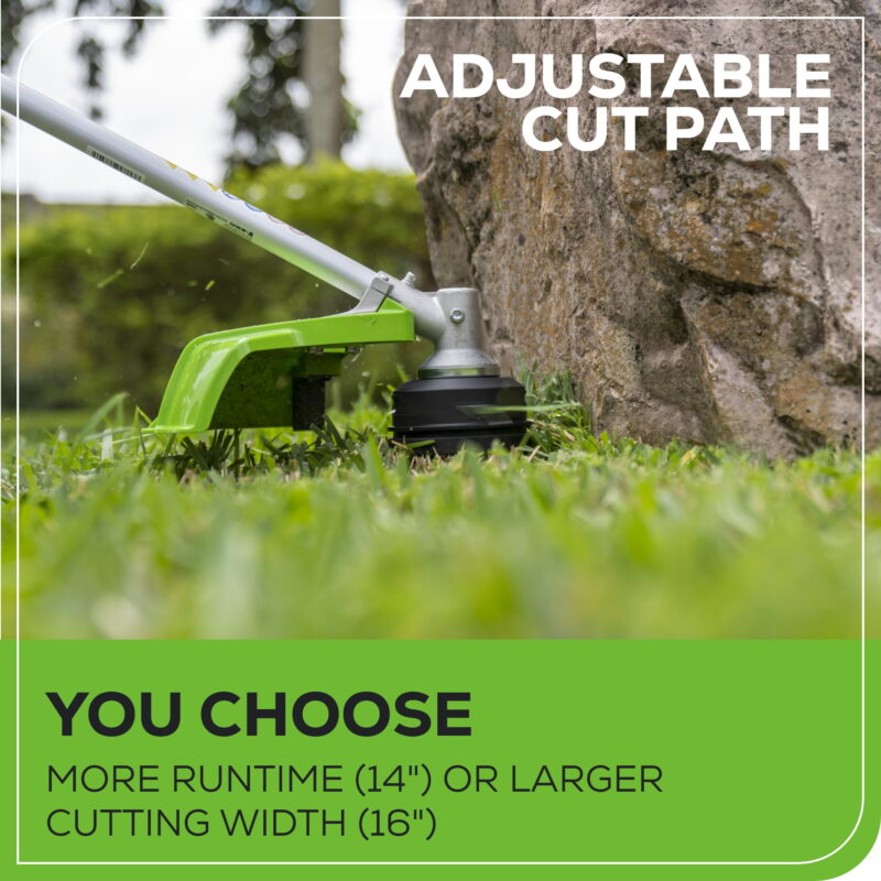 Greenworks 48V (2x24V) 16" Brushless (Attachment Capable) String Trimmer with (2) 4Ah Batteries 2123402 - Image 6