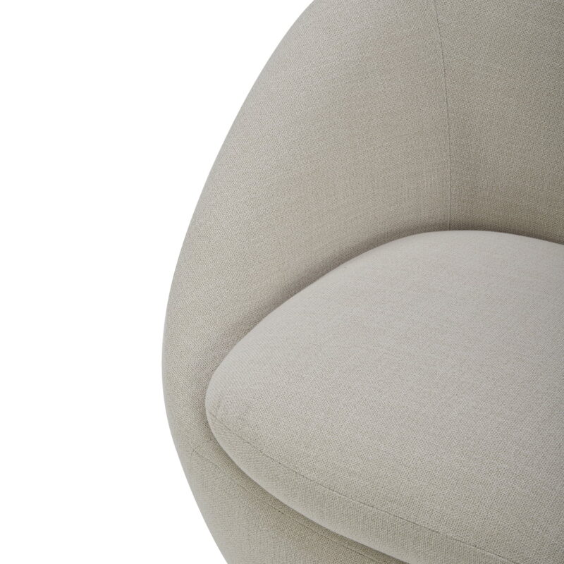 Better Homes & Gardens Mira Swivel Accent Chair, Cream Linen - Image 3