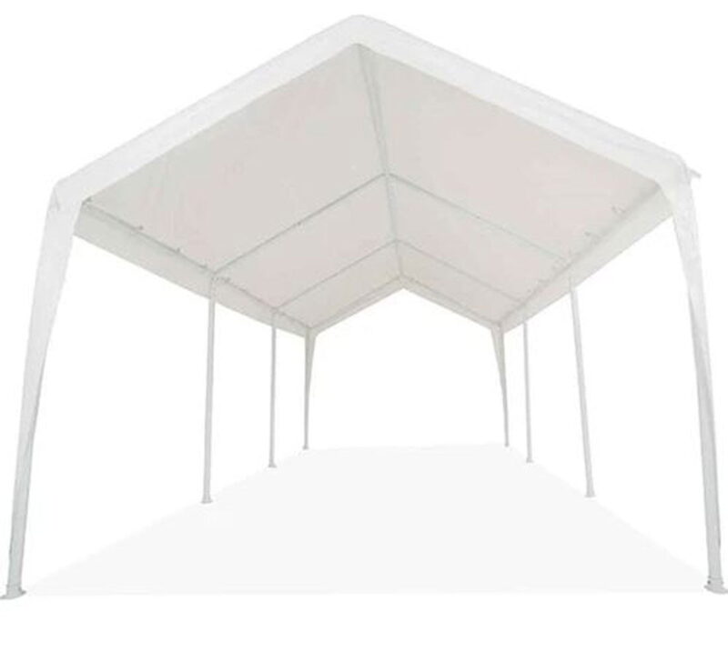 10x20 (8) Leg Portable Carport Outdoor Party Sun Shade Shelter - WHITE - 1 1/2" Frame - Image 4