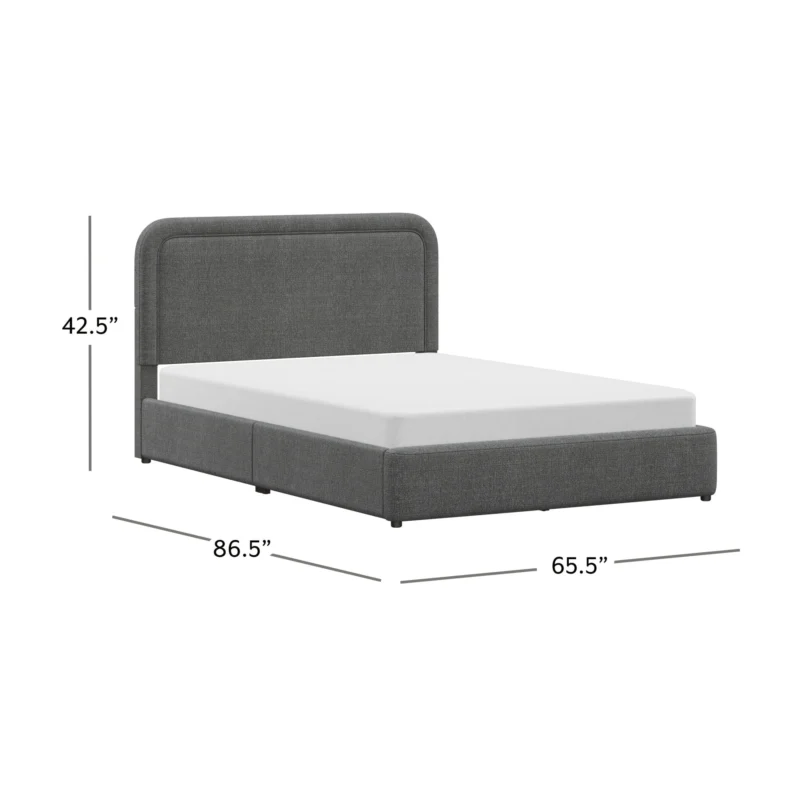 Better Homes & Gardens Juliet Queen Platform Bed, Gray - Image 3