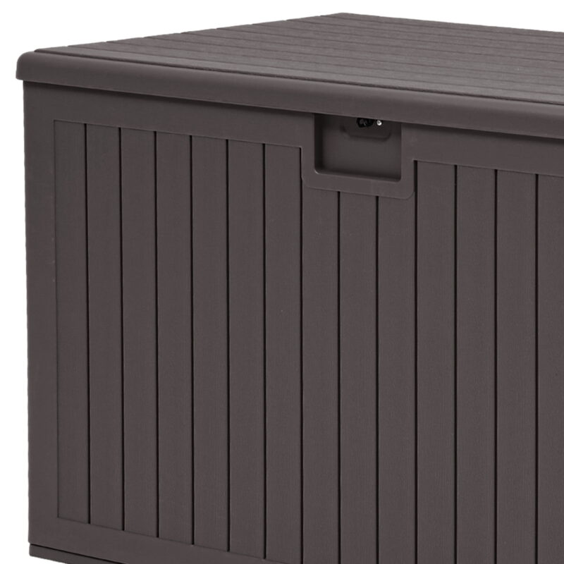 Uforic 180 Gallon Extra Large Outdoor Deck Box, Double-Wall Resin Storage Box with Flexible Divider, Lockable,‎Weatherproof,Brown - Image 7