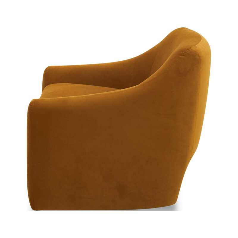 Better Homes & Gardens Emerson Curvy Accent Chair, Ochre Velvet - Image 3