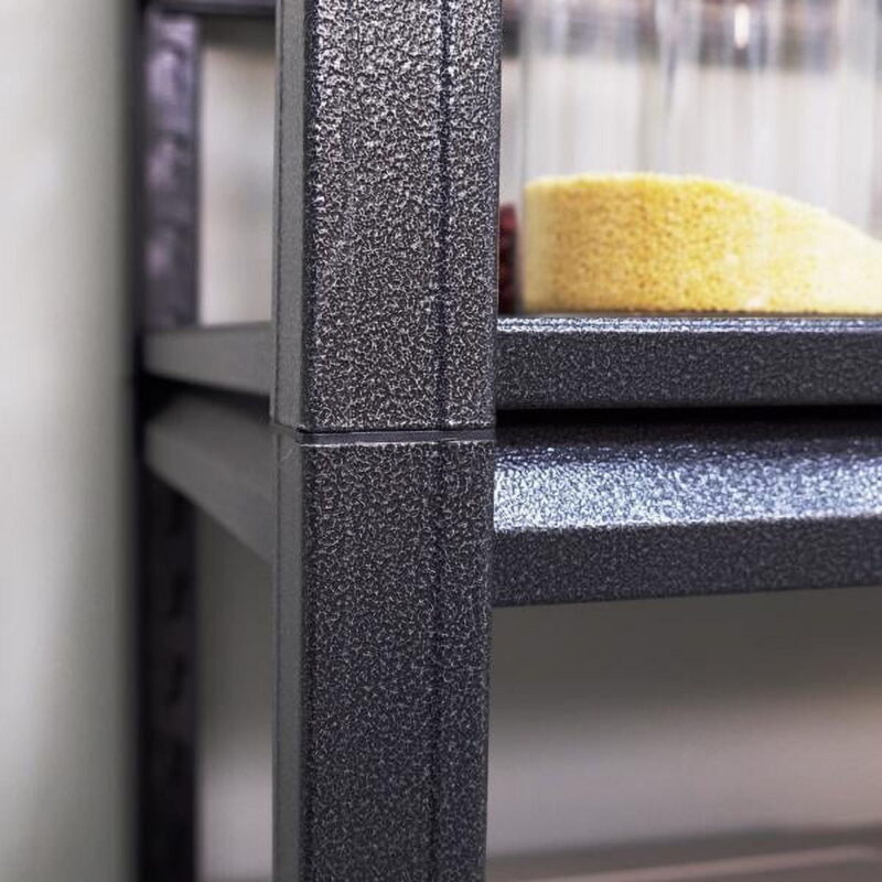 H72 * W35.4 * D15.7 5-Tier 2000lb Capacity Steel Shelving Unit - Tool-Free Assembly Metal Rack w/ Adjustable Shelves, Garage/Kitchen Storage - Image 3