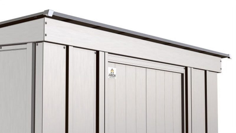 Arrow CLP64FG 6 x 4 ft. Classic Steel Storage Shed, Flute Grey - Image 3
