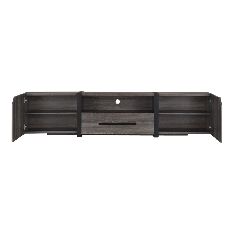 Furniture of America Clipe TV Stand for TVs up to 85", Distressed Gray - Image 7