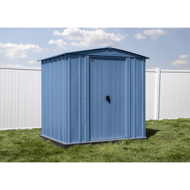 Arrow Classic Steel Storage Shed, 6x5, Blue Grey - Image 6
