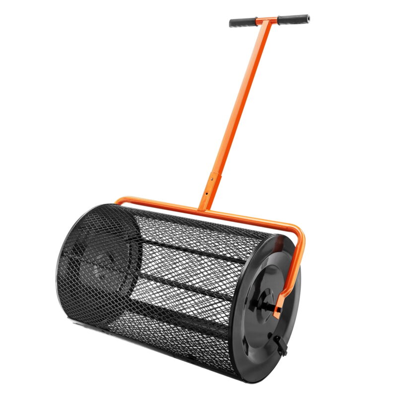 KFFKFF 24" Wide 24.4-26.4" Height Adjustable Compost Spreader Peat Moss Spreader - Image 2