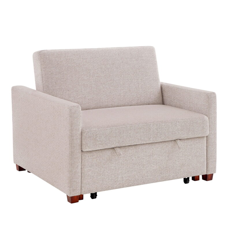 Better Homes & Gardens Nolan Pull Out Sleeper Accent Chair, Wheat - Image 3