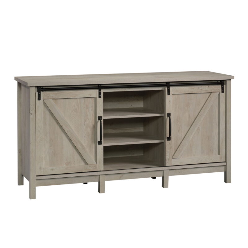 Better Homes & Gardens Modern Farmhouse TV Stand for TVs up to 70", Rustic White Finish - Image 3