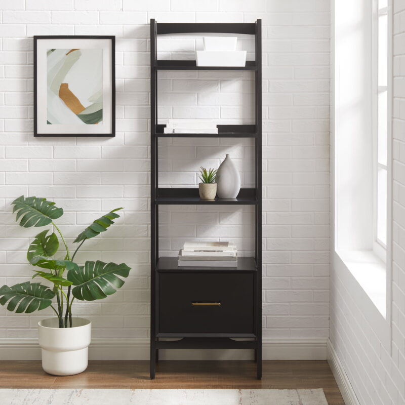 Crosley Furniture Landon Small Etagere Bookcase - Image 3