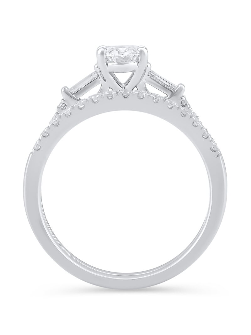Brilliance Fine Jewelry 1 Carat T.W. Lab Grown Diamond Women Bridal Set Ring in 925 Sterling Silver - Image 2