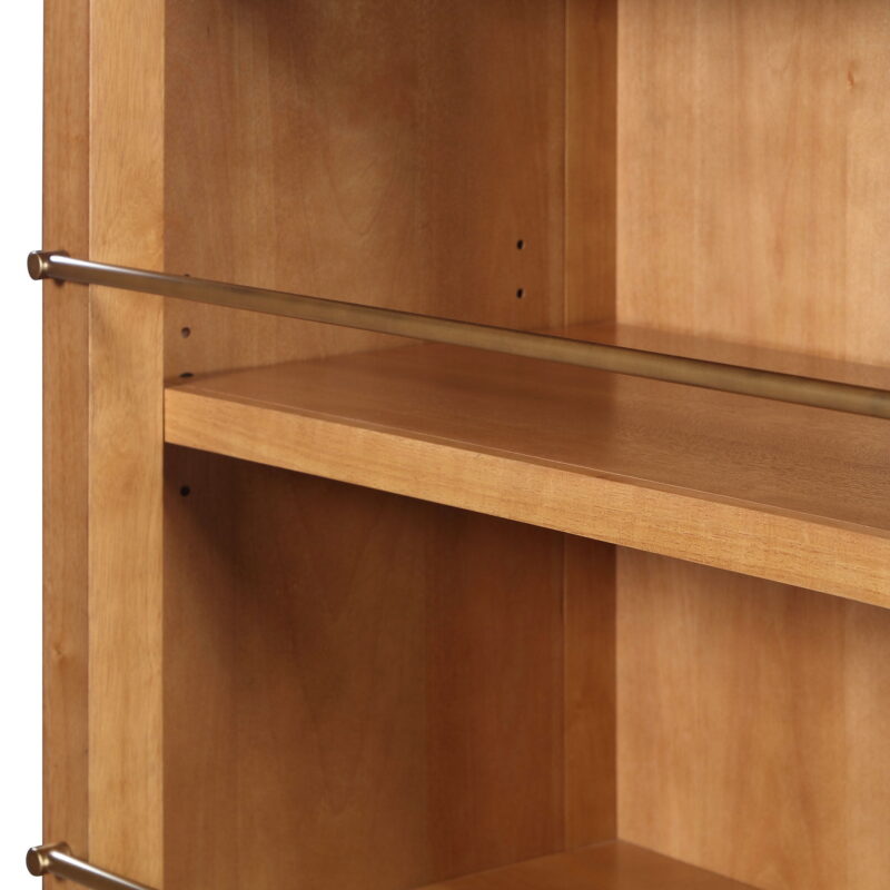 My Texas House Haven 5-Shelf Bookcase, Warm Brown Finish - Image 7