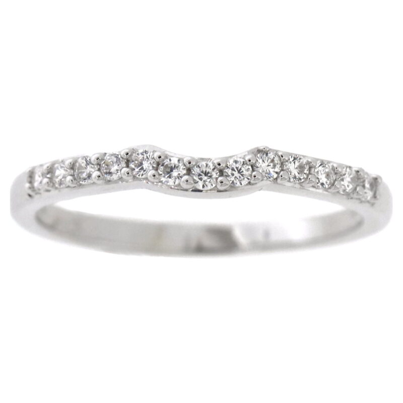Brilliance 925 Sterling Silver Simulated White Diamond with Created Sapphire accent Bridal Engagement Ring Set - Image 2