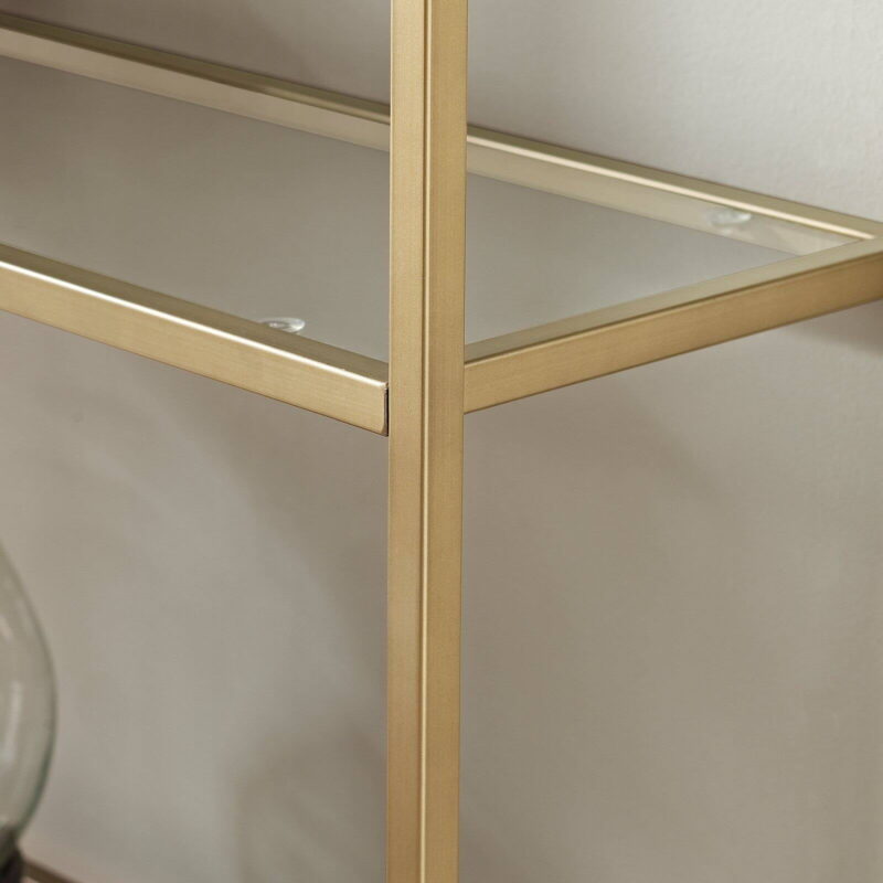 Crosley Furniture Aimee Bookshelf with Glass Shelves, Bookcase Storage - Image 2