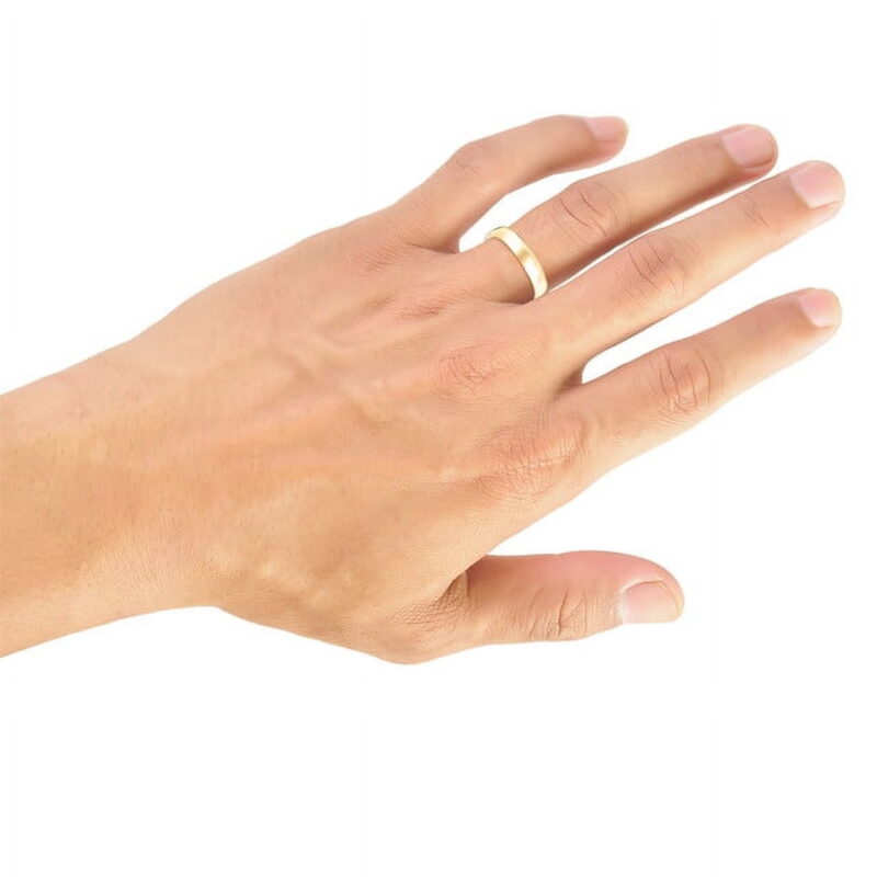 Keepsake 10kt Yellow Gold 4mm Polished Wedding Band for Men and Women - Image 2