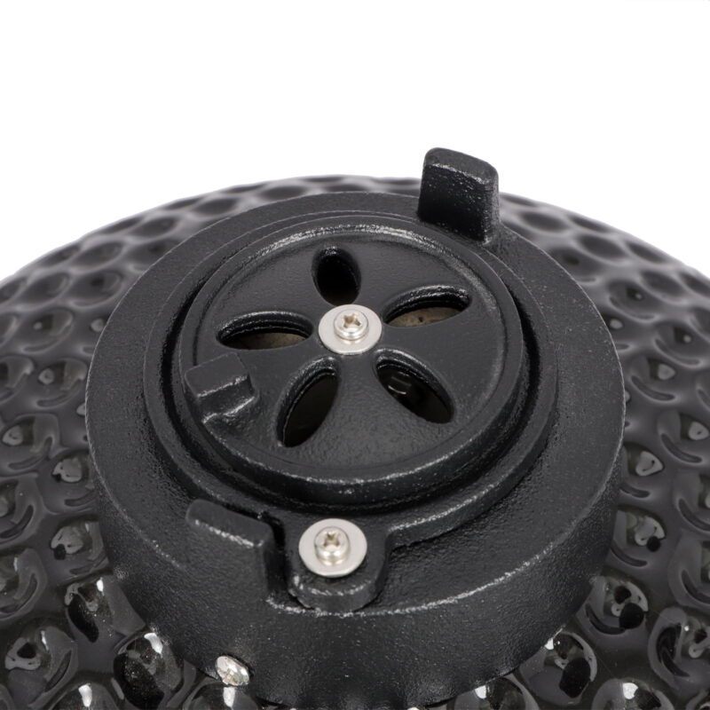 13in Round Ceramic Charcoal Grill Black - Image 5