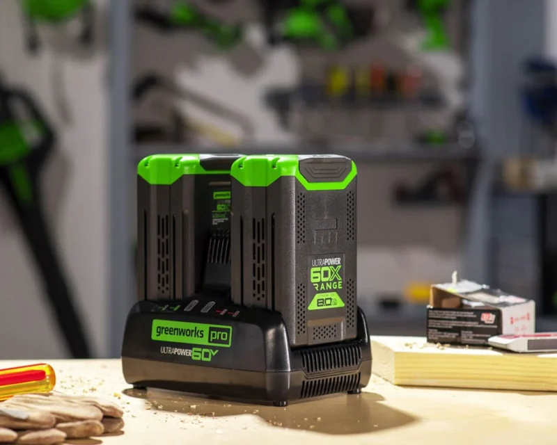 Greenworks 60V 10 Amp UltraPower Dual-Port Battery Charger - Image 5