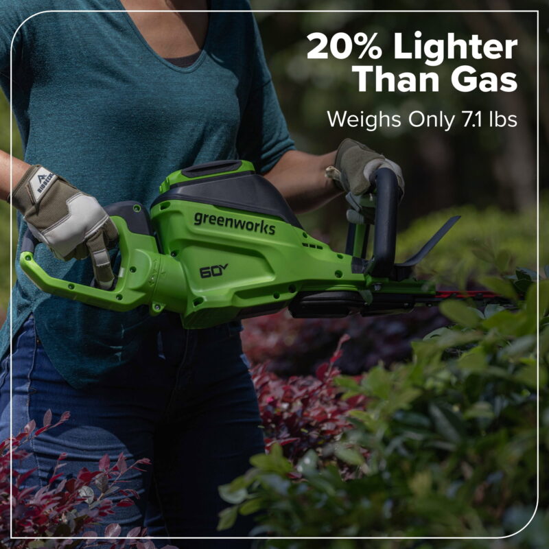Greenworks 60V 26" Hedge Trimmer with 2.0 Ah Battery & 3 Amp Charger 2216602 - Image 2