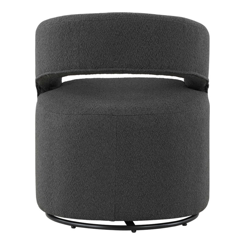 Furniture of America Cape Upholstered Indoor Boucle Fabric Swivel Armchairs & Accent Chairs, Gray - Image 5