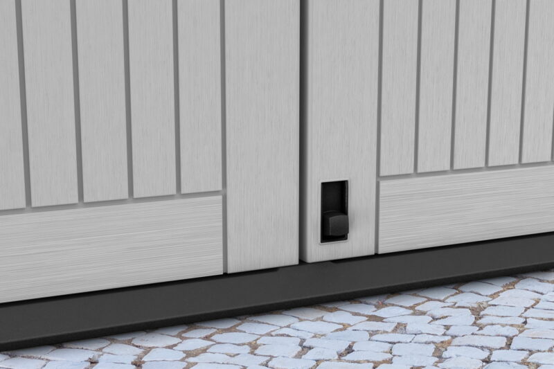 Keter S.I.O Midi 4.3' x 2.3' x 3.7' Horizontal Resin Outdoor Storage Shed with Durable Floor, Grey - Image 4