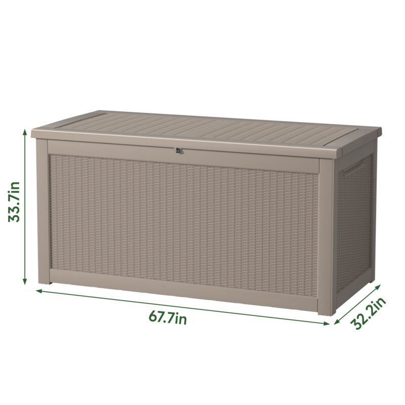 MAYEERTY 32 Gallon Outdoor Deck Box, Large Capacity Storage Box for Patio Furniture Cushions, Pillow with Wheels, Black - Image 5