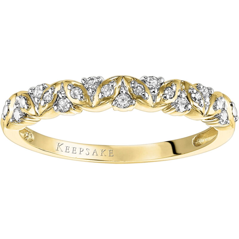 1/10 Carat T.W. Diamond 10kt Yellow Gold "Sweet Rememberance" Women's Anniversary Band