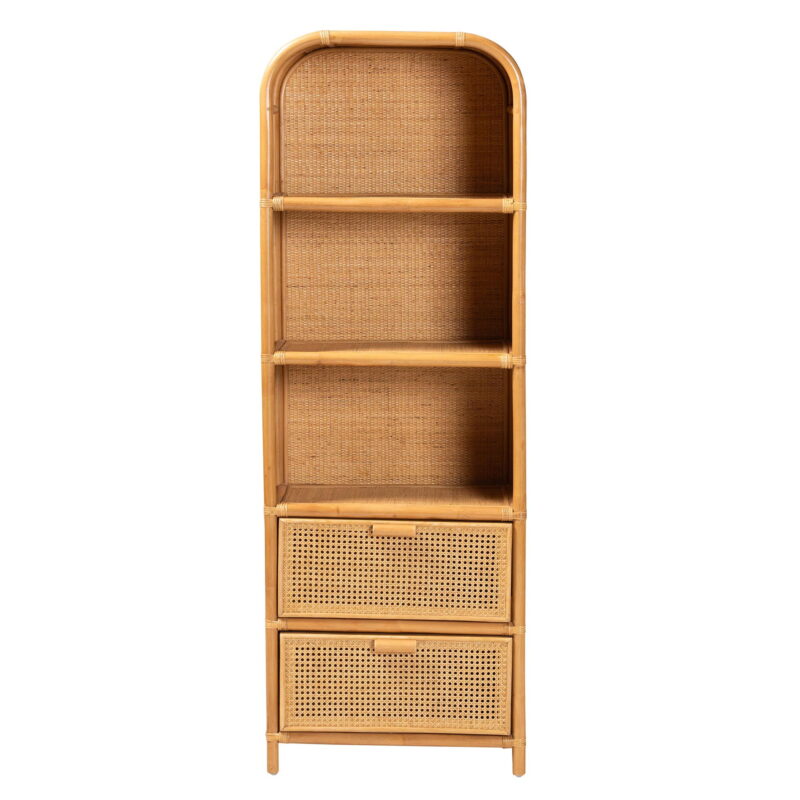 bali & pari Curacao Boho Bookcase, One Size, Light honey - Image 4