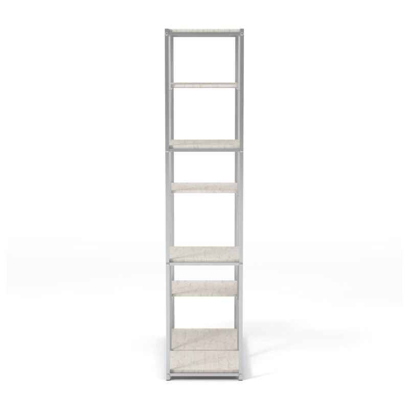 Furniture of America Liponia 7-Shelf Bookcase, Chrome - Image 5