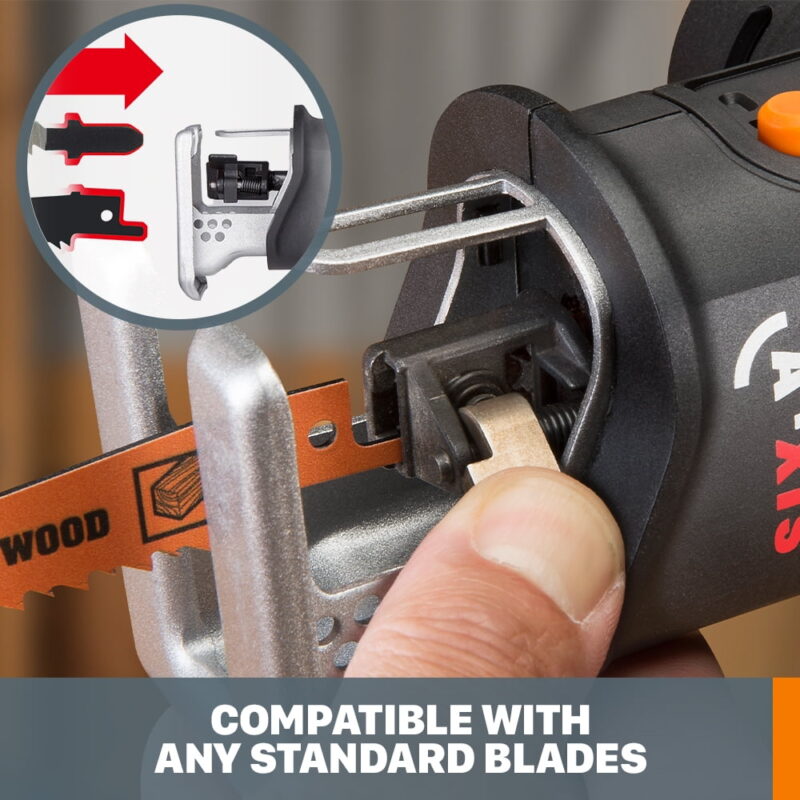 Worx WX550L 20V Power Share Axis Cordless Reciprocating & Jig Saw (Battery & Charger Included) - Image 6