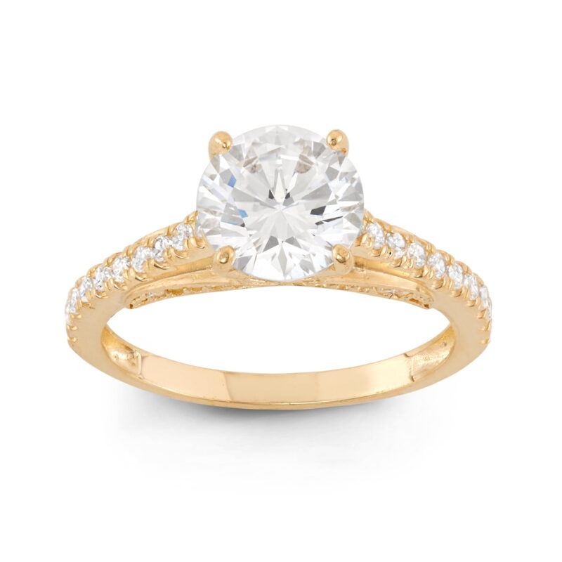 10K Gold cz bridal ring