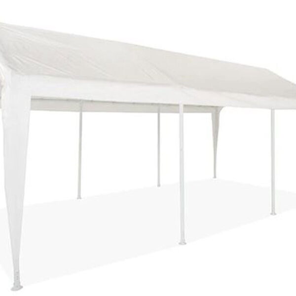 10x20 (8) Leg Portable Carport Outdoor Party Sun Shade Shelter - WHITE - 1 1/2" Frame