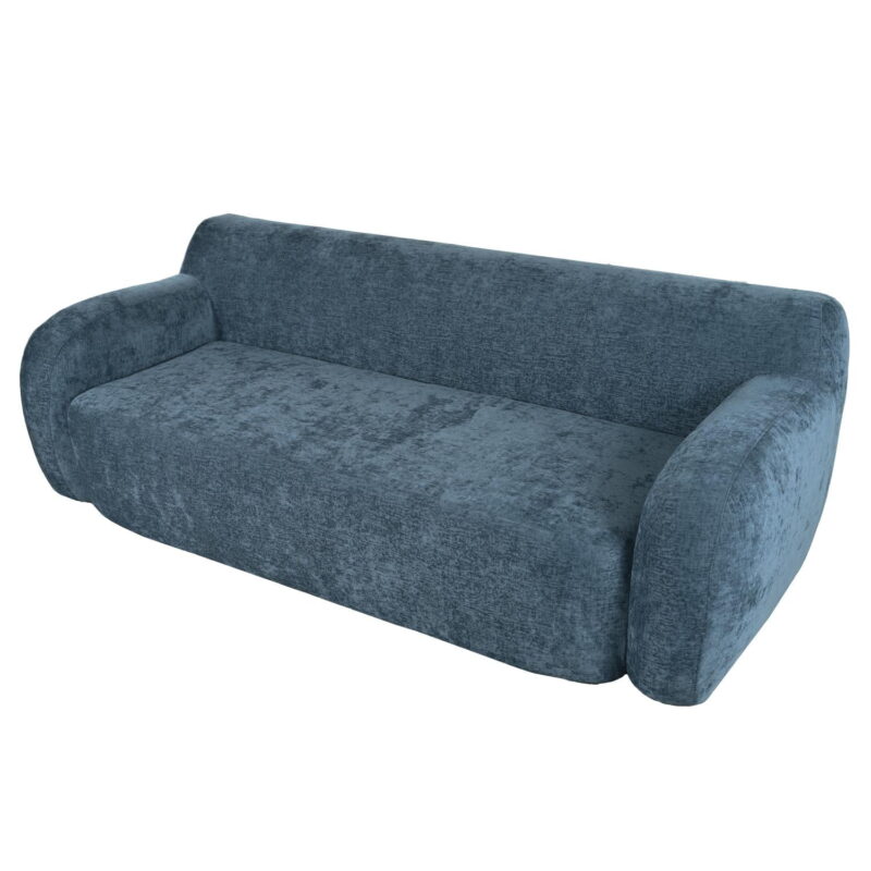 Modern Sofa Couch,Compression Sofa,3-Seat Upholstered Sofa Furniture for Small Space,Apartment,No Assembly Required,Dark Blue - Image 6