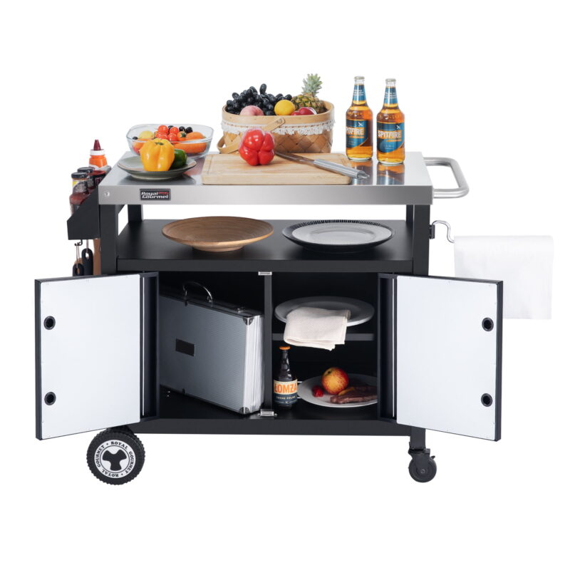 Royal Gourmet PC3403S Movable Kitchen Island Cart, Outdoor Grill Table, Grill Prep Table with Storage - Image 2