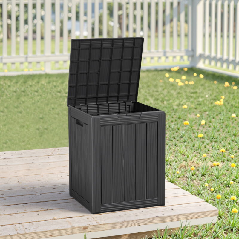 MAYEERTY Outdoor Storage Shed, Tool Storage Room for Outdoor, Removable Shelf - Image 4