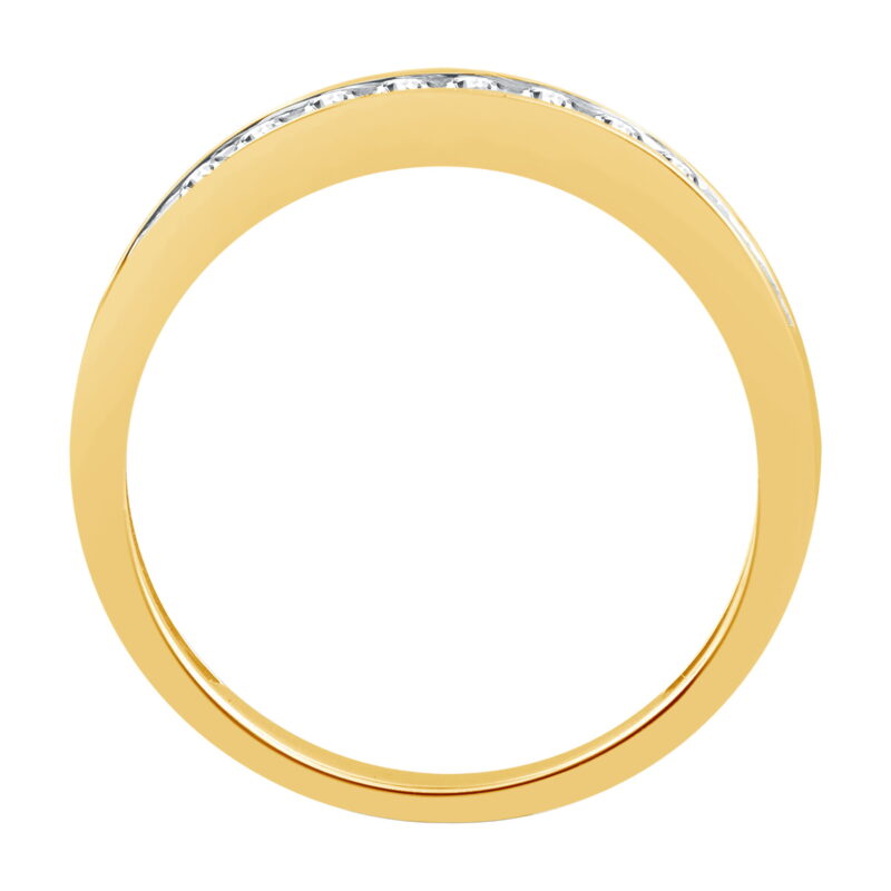 Brilliance Fine Jewelry Women's 10K Yellow Gold Stackable Wedding Band, 1/4 CTW Lab Grown Diamond - Image 5