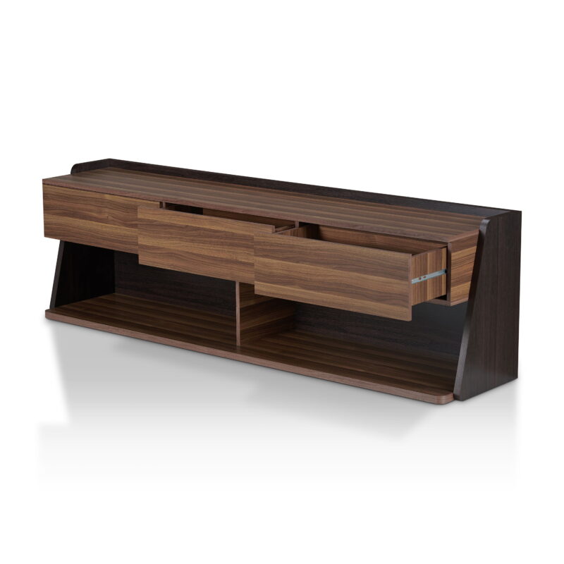Furniture of America Taren TV Stand for TVs up to 80", Light Walnut - Image 4