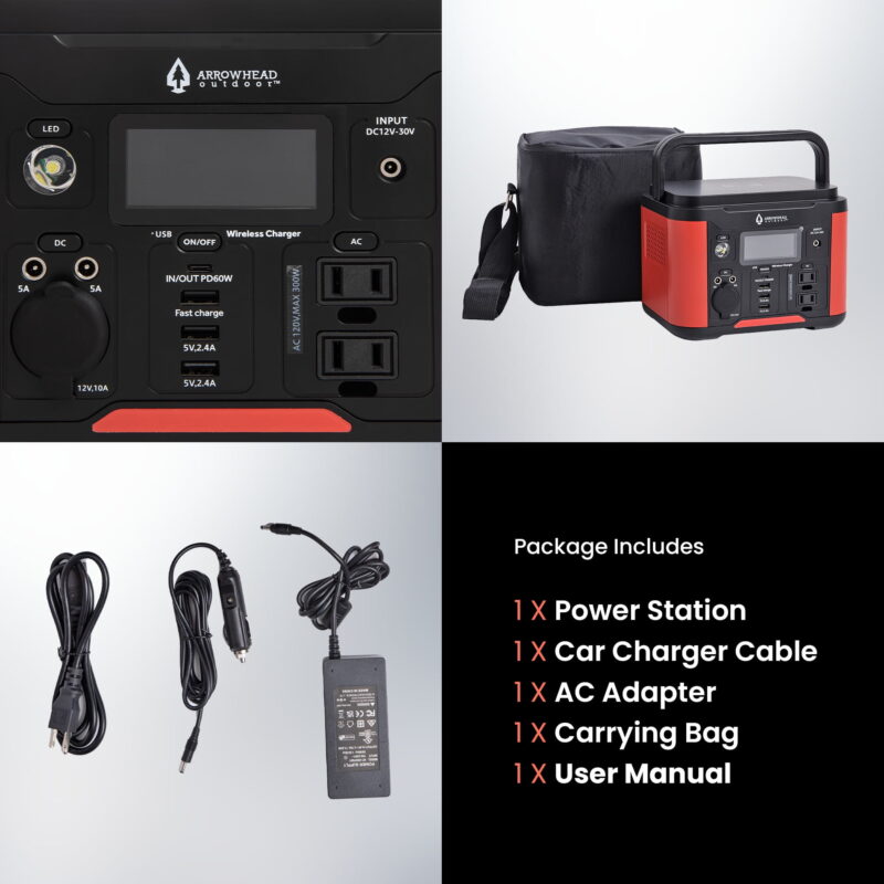 Arrowhead Outdoor 300W Continuous / 600W Peak Portable Power Station - Image 5