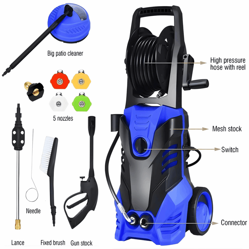 Fenbeli Electric Pressure Washer, 3800 PSI 2.6GPM Power Washer for Cars, Fences and Patios - Image 3
