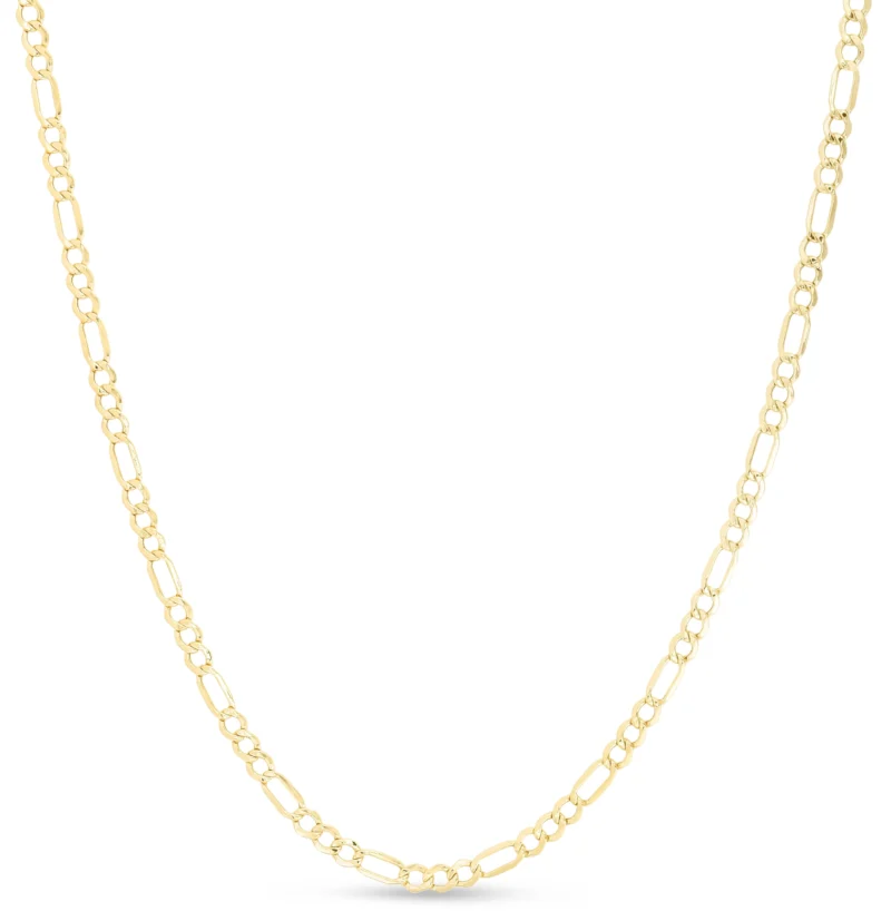 14K Yellow Gold 20in 3.5mm Figaro Chain Necklace with Lobster Clasp