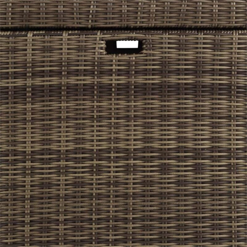 Crosley Furniture Bradenton Wicker / Rattan Patio Deck Box in Weathered Brown - Image 7