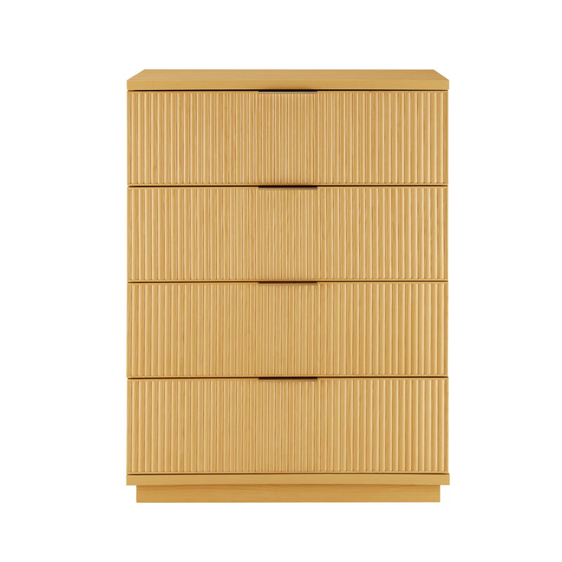 Better Homes & Gardens Lillian Fluted 4 Drawer Dresser, Natural Pine - Image 4