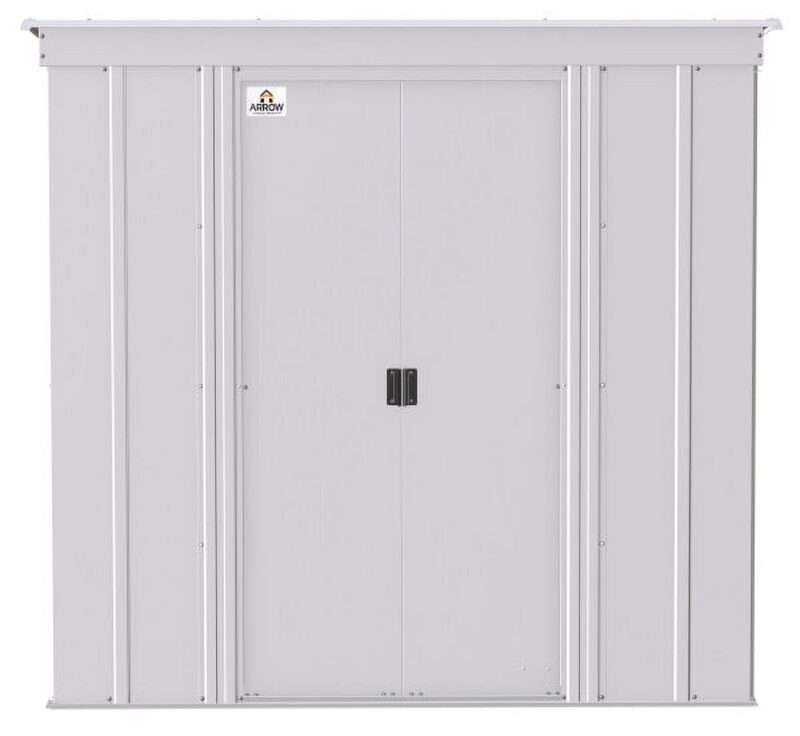 Arrow CLP64FG 6 x 4 ft. Classic Steel Storage Shed, Flute Grey - Image 4