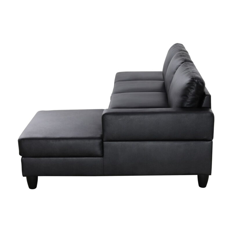 Hommoo L-Shaped Sectional Couch, Living Room Furniture Suitable for Small Space,Black(No Ottoman) - Image 7