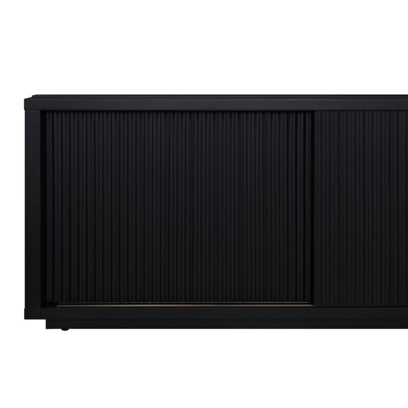 Beautiful Fluted TV Stand for TV’s up to 70” by Drew Barrymore, Rich Black Finish - Image 4