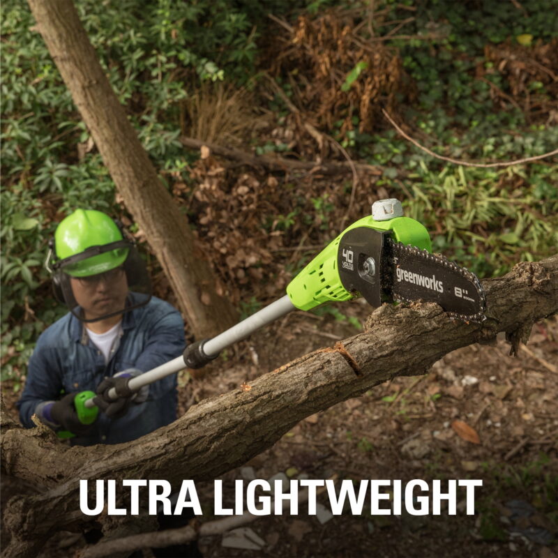 Greenworks 40V 8" Cordless Pole Saw with 2.0 Ah Battery and Charger Gen II 1403702 - Image 6