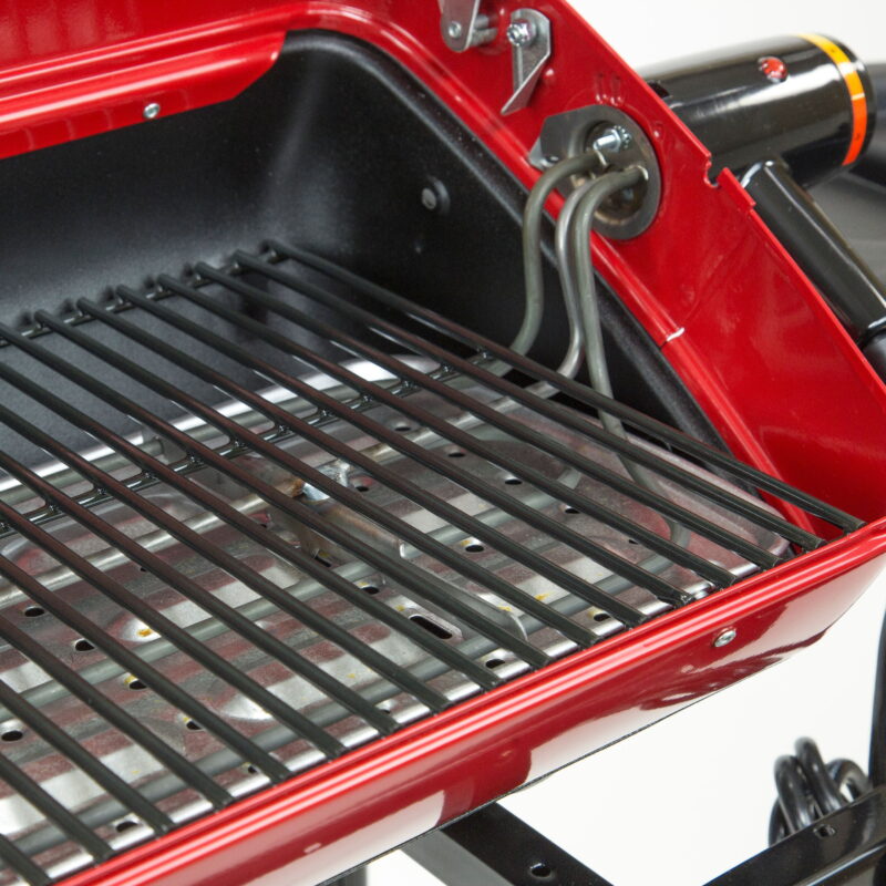 Americana Portable Electric Cart Grill with Two Folding Tables, Red - Image 2