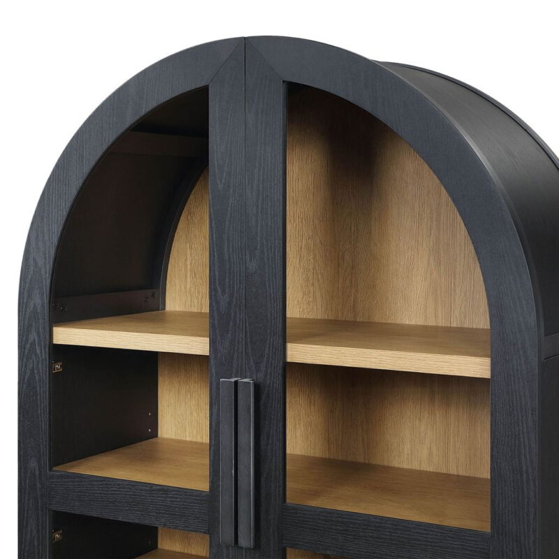 Better Homes & Gardens Juliet Arch Accent Cabinet, Black Finish - Image 6