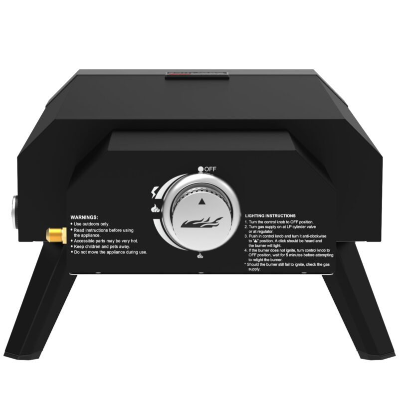 Royal Gourmet GP1301 Portable Gas Pizza Oven with 13-inch Pizza Stone,with Collapsible Legs for Backyard, Outdoor, Handmade Pizza, Black - Image 3